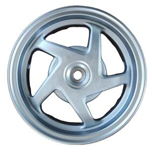 Ventas de fábrica <span class=keywords><strong>Llantas</strong></span> de rueda de aleación de aluminio de 10 pulgadas Nueva condición Modelo de motocicleta Cubo de rueda de freno de tambor - Product Image 1