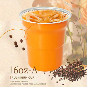 Vasos de Aluminio Reciclables para Llevar, Diseño Clásico para Fiestas, Promocionales, Comerciales, para Bebidas Frías y Cerveza, Venta al Por Mayor - Product Image 2