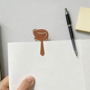 YY Coffee Cup Shaped PU Leather Book Marks for Reading Book Page Marker Clip New Style Cute Corner <b>Bookmark</b> for GIfts - Product Image 3