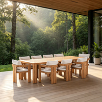 Tables et chaises en alliage d'aluminium personnalisées, imperméables et anti-UV, pour la cour, le balcon et le jardin