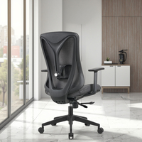 Chaise de bureau ergonomique moderne et confortable en maille, avec roulettes pivotantes, support lombaire réglable, structure en plastique, certifiée