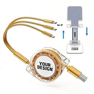 Gift Promotional Customized Brand Logo Design 3In1 Usb <b>Charging</b> Wholesale Usb-C <b>Plug</b> Charger Cable - Product Image 1