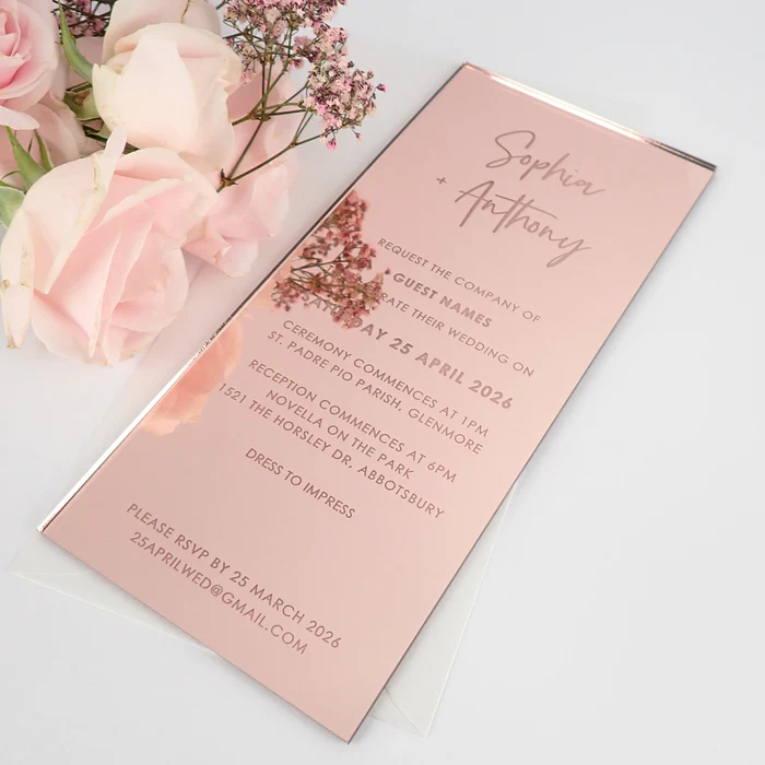 Espejo de oro rosa
