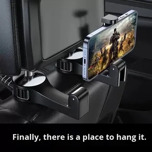 <strong>Car</strong> Interior ABS Seat Headrest <strong>Hook</strong> Hanger Bar Rear Row Storage Phone Holder Creative Multifunctional Hidden <strong>Car</strong> <strong>Hook</strong> - Product Image 5