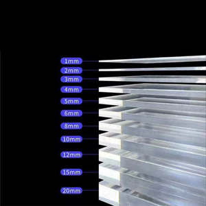 Lámina de plástico transparente, tablero acrílico, vidrio orgánico, polimetilmetacrilato, 1mm, 3mm, 8mm de espesor, lámina acrílica - Product Image 2