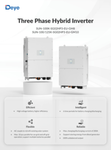 อินเวอร์เตอร์ไฮบริดสามเฟส Deye SUN-100/125K-SG02HP3-EU-GM8/GM10 100KW 125KW 380V IP65 แรงดันสูง - Product Image 6