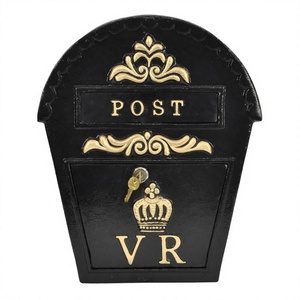 Boîte aux lettres de luxe VR style campagnard en fonte à fixer au mur, artisanat, pour décoration de jardin - Product Image 1