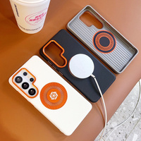 Casing Ponsel Anti Jatuh Magnetik Kuat Model Terbaru untuk Samsung S26 S25 Ultra S24 Plus dengan Disipasi Panas Grafena dan Lapisan Kulit PU