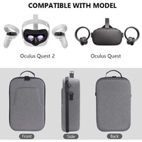 Pour Oculus Quest 2, étui de voyage rigide, rangement tout-en-un Compatible avec le casque VR Elite Strap et plus d'accessoires
