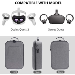 Funda rígida de viaje para Oculus <span class=keywords><strong>Quest</strong></span> <span class=keywords><strong>2</strong></span>, almacenamiento todo en uno, Compatible con correa <span class=keywords><strong>Elite</strong></span>, auriculares VR y más accesorios - Product Image 3