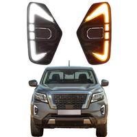 Pour Nissan Navara NP300 Frontier 2020 2021 2022 Feux de jour à LED Feux de brouillard de conduite Clignotant Lampe DRL Pièces automobiles