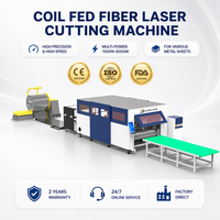 Machine de découpe laser à fibre à bobine de 1500 W, ligne de production automatique pour la découpe de tôles métalliques, prix direct usine, CE