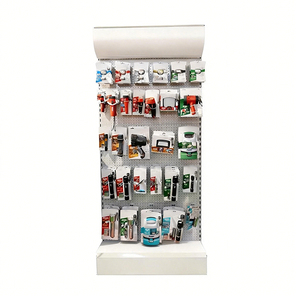 ชั้นวางแบตเตอรี่ AA แบบติดผนังโลหะสั่งทำพิเศษ พร้อมตะขอสำหรับร้านค้าปลีก - Product Image 3