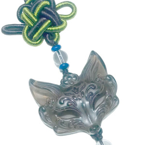 Vente en gros de têtes de <span class=keywords><strong>renard</strong></span> en obsidienne de glace faites <span class=keywords><strong>à</strong></span> la main pour la décoration de sacs ou d'intérieurs de voitures - Product Image 6