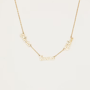 Tùy Chỉnh Liên Kết Chuỗi Vòng Cổ Với Nhiều Tên Cá Nhân <span class=keywords><strong>3</strong></span> Tên Nơi Mặt Dây Cổ Điển Phong Cách Thời Trang Đảng Quà Tặng - Product Image 5