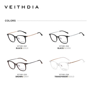 Veithdia Square Optical <b>Eyeglasses</b> <b>Frame</b> Pure Titanium Alloy Unisex Full-<b>Frame</b> Lightweight 7109 - Product Image 2