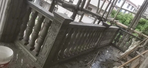 Molde de adorno de jardín de plástico ABS con patrón de loto, 20 cm de ancho para moldes de hormigón de pilar lateral de balaustre de poste de cemento - Product Image 3