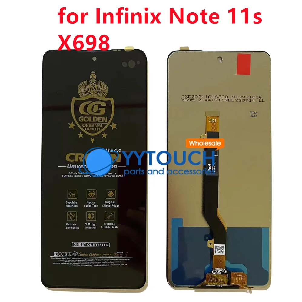 Infinix Note 11 sX698用のLCDスクリーンとデジタイザーフルアセンブリ
