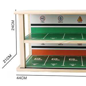 Tempat Parkir 1:32 Lapisan Ganda dengan Lampu Led Kayu Solid 10 Buah Simulasi Tempat Parkir Mobil - Product Image 2