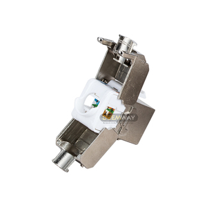 Vendita calda di 180 gradi senza utensili Keystone Jack 8 p8c a prova di polvere per Cat6a connettore di rete parti di Telecom - Product Image 4