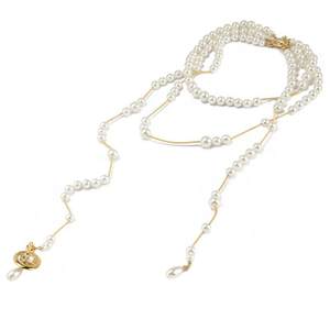 Collana <span class=keywords><strong>Saturno</strong></span> con Perla Spezzata Versione Alta, Unisex, Lunga con Nappa, Catena in Bambù, Sportiva, Placcata, Pianeta Puro - Product Image 6