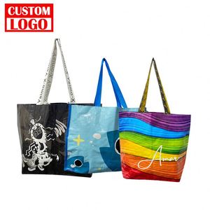 Bolsas de Tela PP Impermeables Personalizadas, Bolsas de Mano Laminadas Personalizadas, Industria China, Bolsas Tejidas de PP Laminadas Promocionales al por Mayor - Product Image 1
