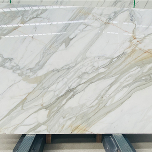 SGS NSF chứng nhận 100% tự nhiên calacatta Crema phiến đá cẩm thạch trắng hiện đại hội trường gạch lát sàn Bàn đánh bóng bề mặt cho khách sạn - Product Image 1