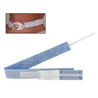 Support de tube de trachéotomie, sangle de canule trachéale, 2,5*48 cm, bleu, sans latex, léger 6,5 g, emballage individuel BANDAGE