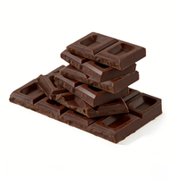 Barres de chocolat noir halal en gros, substitut de beurre de cacao, 45g, emballage individuel, en-cas sucrés au chocolat solide