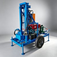 Machine de forage de puits d'eau robuste avec tête de forage rotative pour la construction de forages profonds