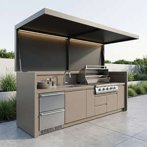 <span class=keywords><strong>Cocina</strong></span> Exterior Hyxion para Todas las Estaciones, <span class=keywords><strong>de</strong></span> Acero Inoxidable 304, con Cobertizo, Resistente al Moho, para Patio o Terraza - Product Image 1