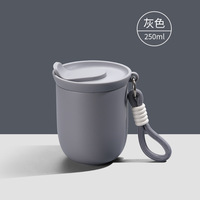 Gobelet isotherme en acier inoxydable 250 ml à double mode de consommation (direct et avec paille) pour les trajets quotidiens et le bureau, marque distributeur