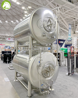 Cuve à bière brillante en acier inoxydable de qualité alimentaire, cuve à pression empilable horizontalement pour le stockage et la carbonatation de la bière