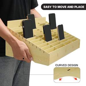 48 Grid <strong>Wooden</strong> Desktop <strong>Storage</strong> <strong>Box</strong> Mobile Phone Management <strong>Storage</strong> <strong>Box</strong> - Product Image 5