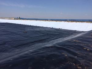 จีโอเมมเบรนสีน้ำเงิน1.2มม. สำหรับ<span class=keywords><strong>บ่อ</strong></span>น้ำสำหรับ<span class=keywords><strong>ล้าง</strong></span>แร่ทองแผ่นกรองแร่และการแยกสารปนเปื้อนจากหลุมฝังกลบ - Product Image 6