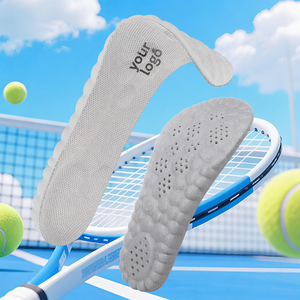 Semelles intérieures en EVA à haute absorption des chocs Bounce Tech, base texturée en galets pour une adhérence optimale, coussinets orthopédiques personnalisables avec logo pour la course et le sport - Product Image 4