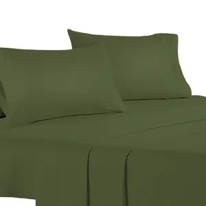 Tela de microfibra de poliéster canadiense, Sábana bajera ajustada de tamaño king, ropa de cama sólida, juego de sábanas para hotel, fabricante de calidad de lujo - Product Image 5