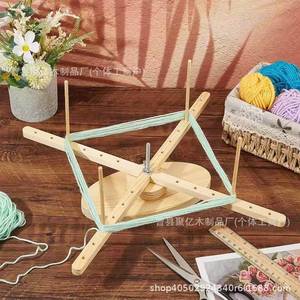 <b>Wooden</b> Yarn Winder Portable Spinning Rack Handmade <b>Craft</b> Tool For Yarn <b>Ball</b> Shaping - Product Image 1