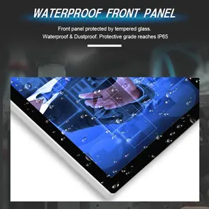 Small Size 7 8 Inch Wide Screen Aluminum Brushed Industrial Win 10 Touch Screen Panel Pc With Usb Port