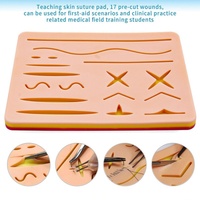 Kit de formation en sciences médicales Ensemble de 6 outils avec tampon de suture en silicone pour l'hôpital et la pratique de la suture chirurgicale