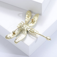 Mode femmes insecte libellule revers broche broche cristal strass libellule broches pour la décoration quotidienne