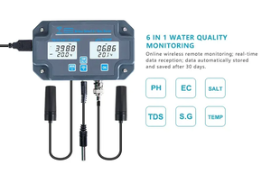 Smart WiFi Sans Fil 6 en 1 Portable Numérique Eau PH Mètre En Ligne Aquarium Moniteur APP pour TDS EC TEMP SALT S.G. Utilisation industrielle