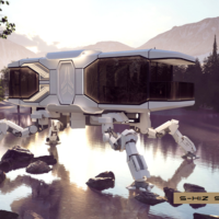 Capsule spatiale préfabriquée, structure modulaire en acier pour hôtel, glamping, complexe hôtelier