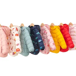 Inverno <span class=keywords><strong>bambino</strong></span> unisex moda cartone animato ultra leggero giù cappotto bambini 90% bianco anatra giù imbottito giacca per bambini - Product Image 1