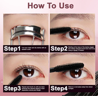 Mascara de beauté en fibre de soie coréenne avec sérum pour les cils cosmétiques épaississants naturels allongeant sans cruauté et faciles à enlever