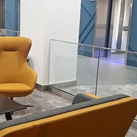 Système de fixation en U moderne pour balustrade sans cadre en verre de sécurité, pour escalier, balcon, villa, hôtel, appartement, en aluminium résistant à la rouille