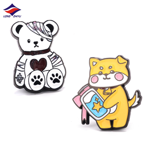 Longzhiyu de romántico globo <span class=keywords><strong>casa</strong></span> Pines de solapa lindo conejo Pines de esmalte con gafas Robot de dibujos animados insignias para decoraciones - Product Image 5