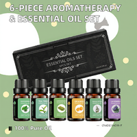 Ensemble de 6 bougies aromathérapeutiques artisanales, huile de massage à la lime exclusive, huile essentielle d'arbre à thé 100% pure, distillée à la vapeur