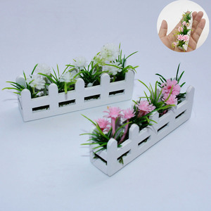 Miniature <strong>Fence</strong> Flower Set Miniature <strong>Fence</strong> Potted Plant Home Decoration Photo Props Model Dollhouse Garden Decor - Product Image 1