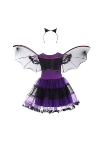 Disfraz de Princesa de Halloween para Niñas, con Tutú de Ballet y Alas de Murciélago, para Fiestas y Televisión, en Poliéster - Product Image 4